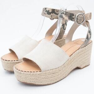 Dolce Vita Lesly Wedge Espadrille Platform Sandals Size 8.5